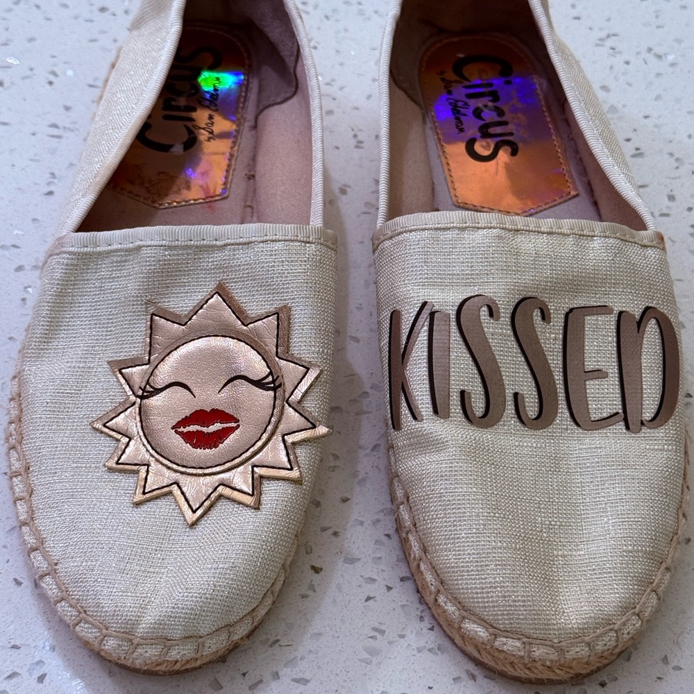 Circus by Sam Edelman Cream Espadrille Slip-Ons